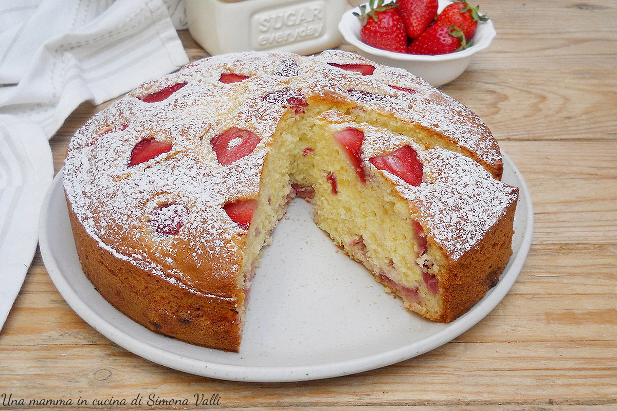 torta allo yogurt e fragole oriz