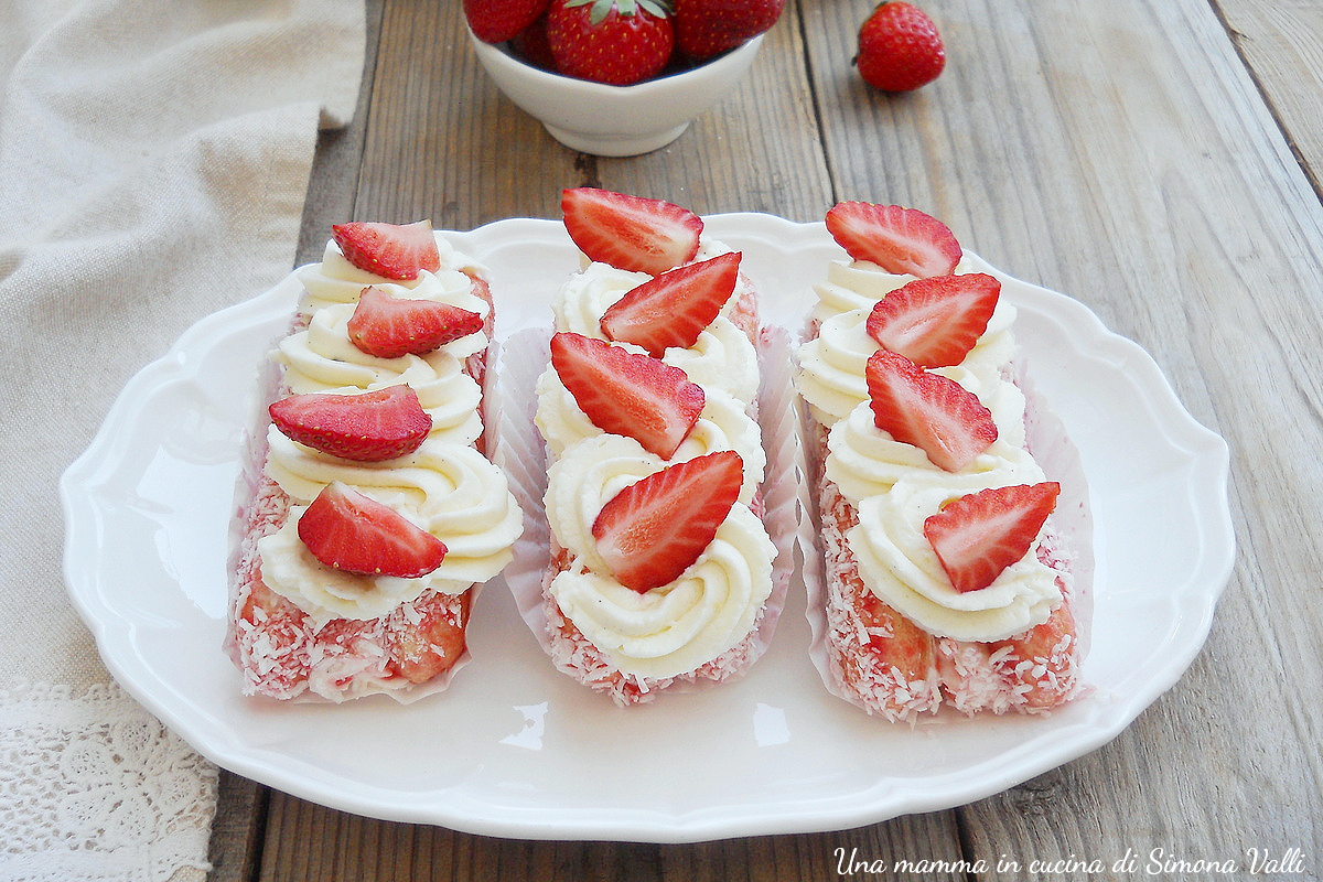 mini tiramisù alle fragole oriz