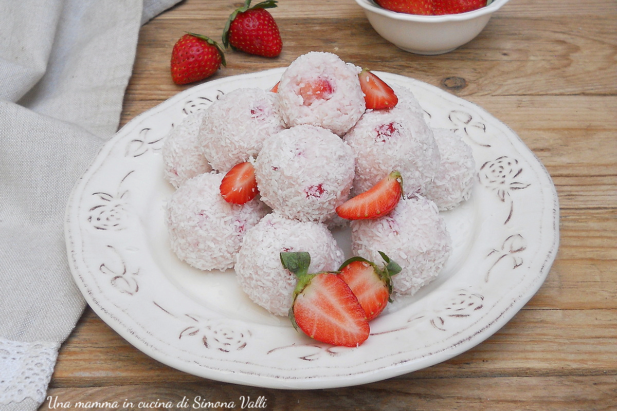 tartufi fragole e cocco