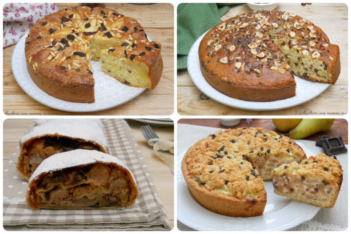 8 TORTE AUTUNNALI FACILI E GOLOSE, ricette di stagione irresistibili.Torta di mele, strudel di mele crostata di pere e cioccolato