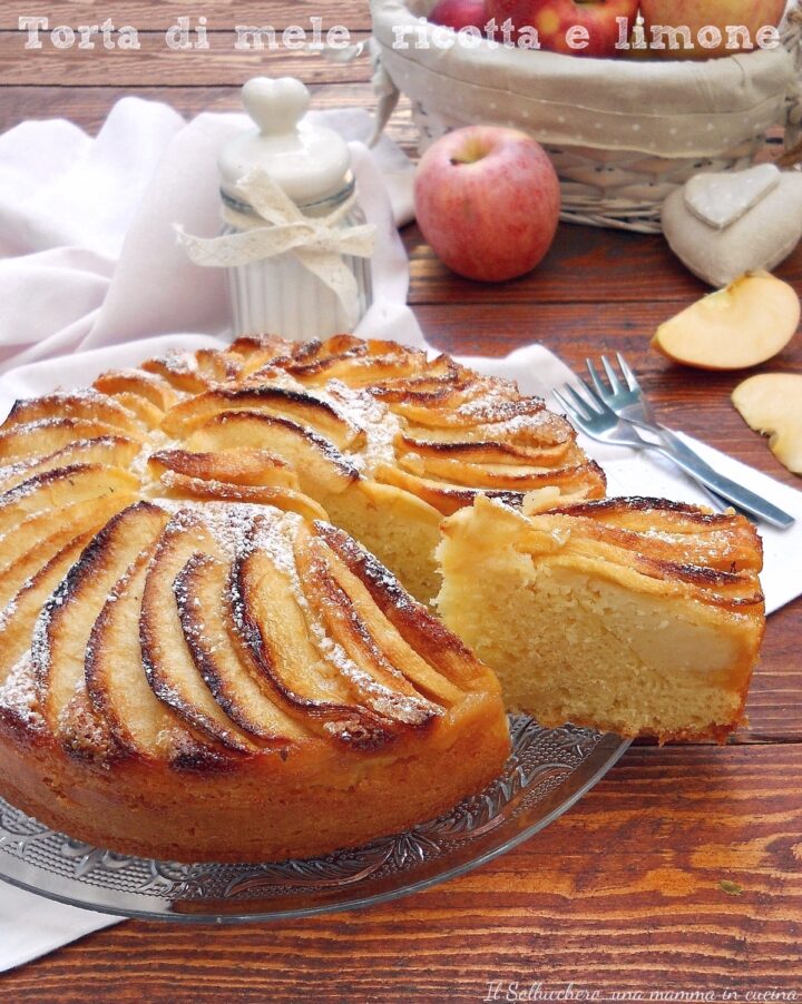 torta di mele e ricotta al limone vert