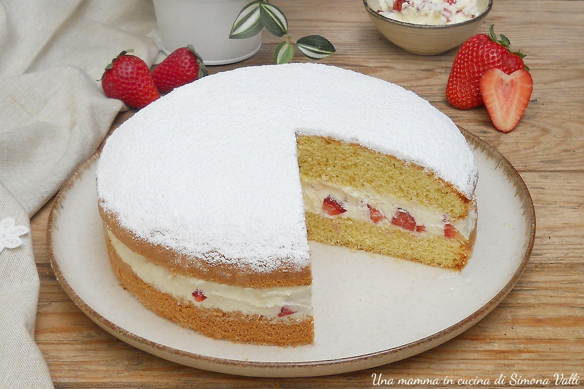 torta paradiso alle fragole oriz