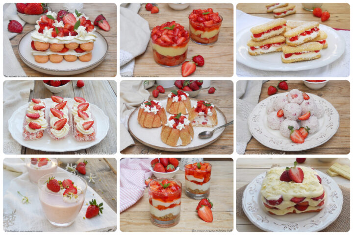 DOLCI CON LE FRAGOLE SENZA COTTURA: 10 ricette fresche e golose pronte in pochi minuti, bicchierini, dolcetti e dessert al cucchiaio