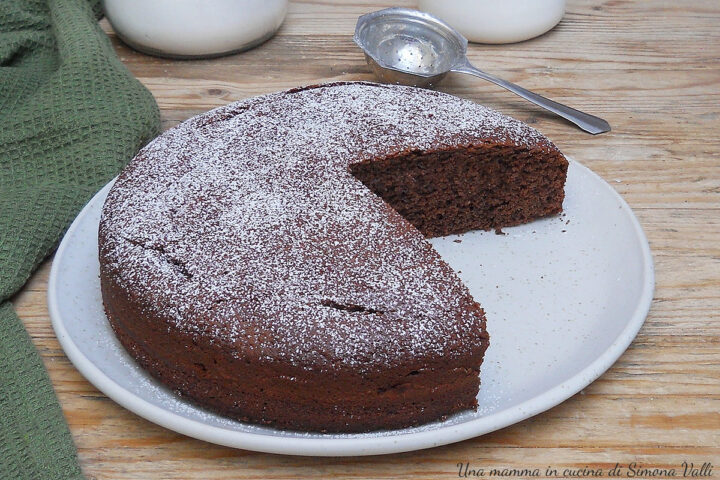 Torta al cacao semplice e soffice che si prepara in pochi minuti, ricetta facilissima perfetto per la colazione.