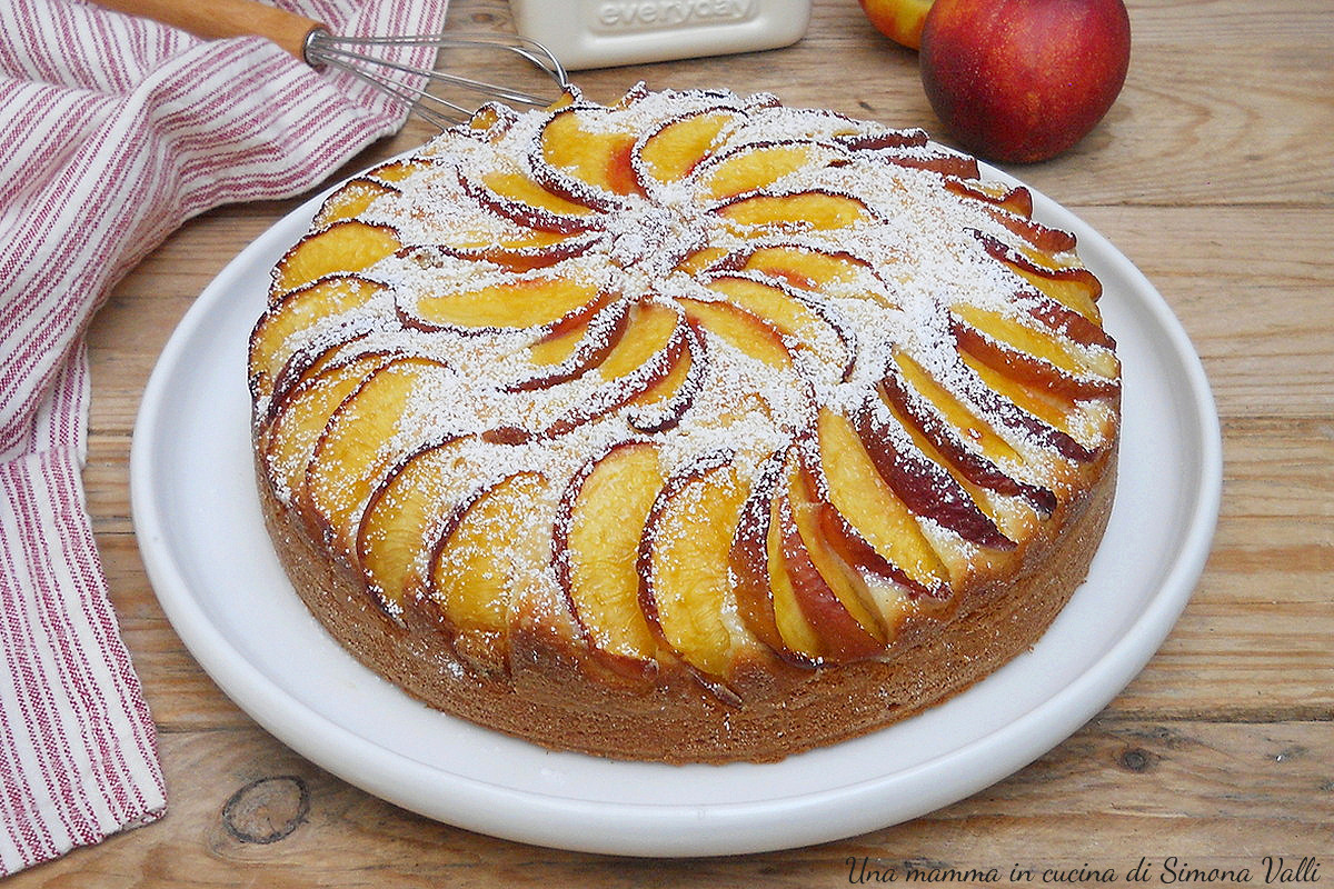 torta soffice pesche e ricotta oriz
