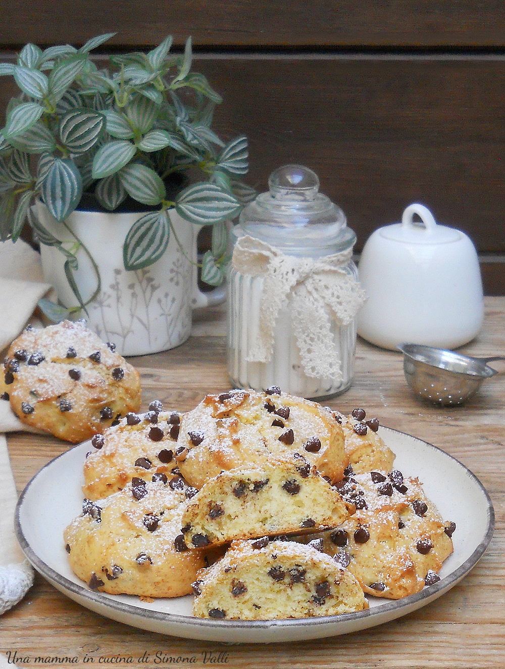 Biscotti morbidi alla ricotta con gocce di cioccolato, facili e veloci, si dosano con il cucchiaio. Perfetti per la colazione e la merenda