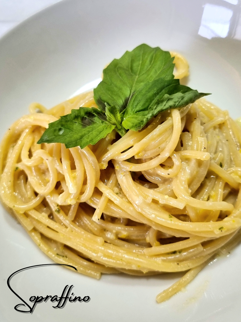 Spaghetti con pesto di limoni - Sopraffino