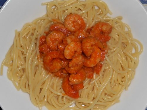 Spaghetti con code di gambero