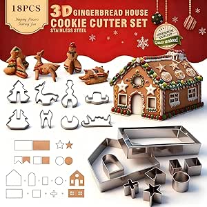 Casinha de Natal de biscoitos de chocolate