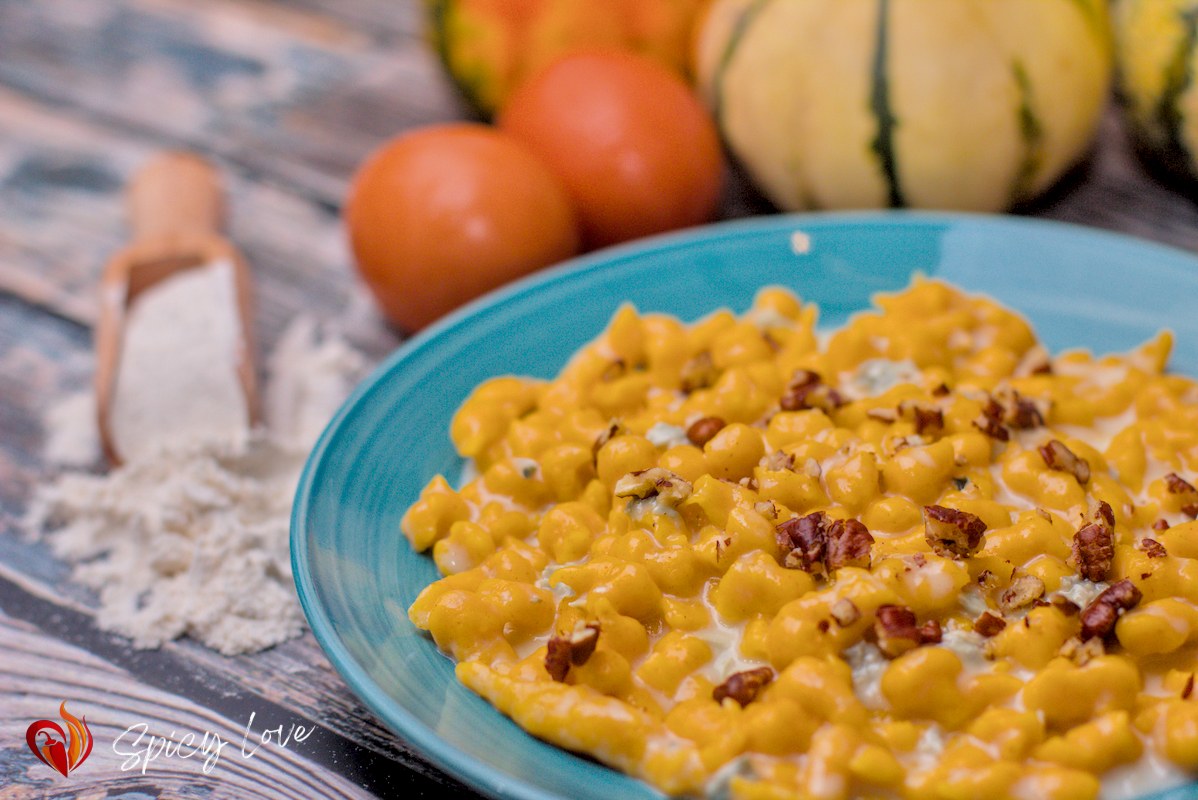 Ricetta degli spätzle alla zucca.