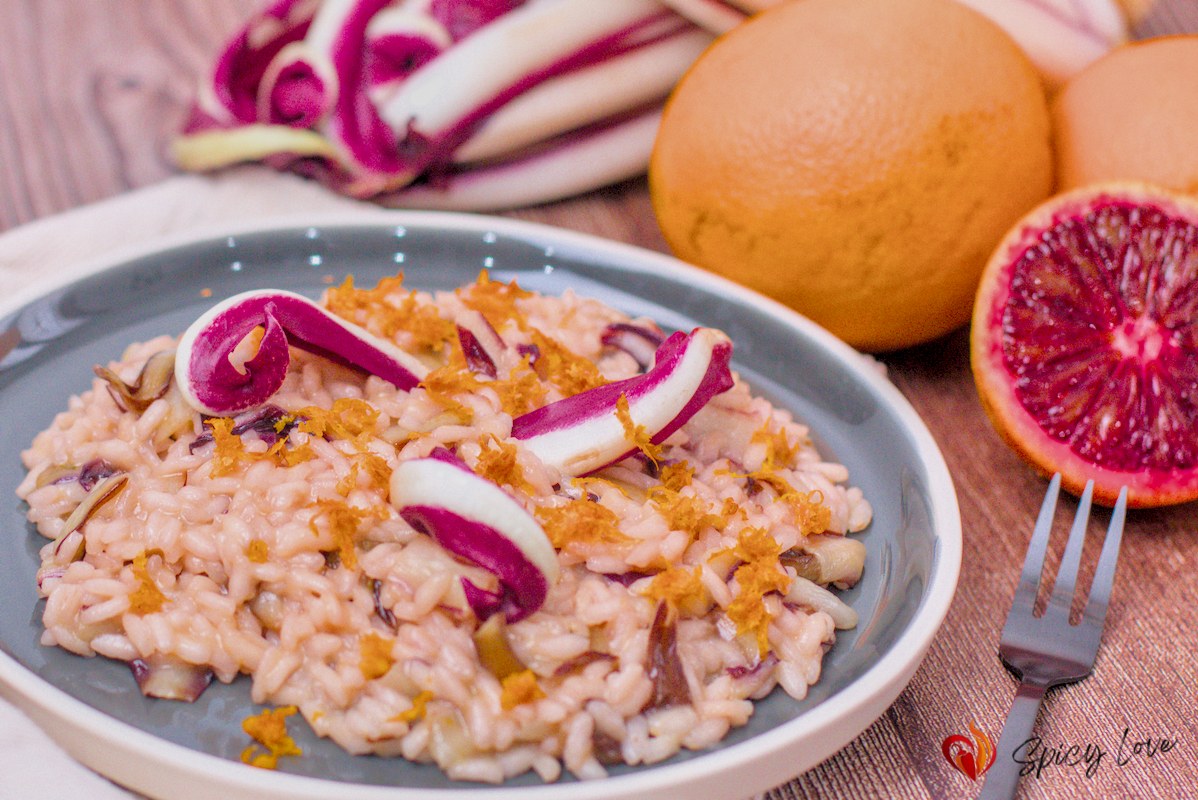 Risotto Radicchio Tardivo, Arancia Rossa e Burro Affumicato