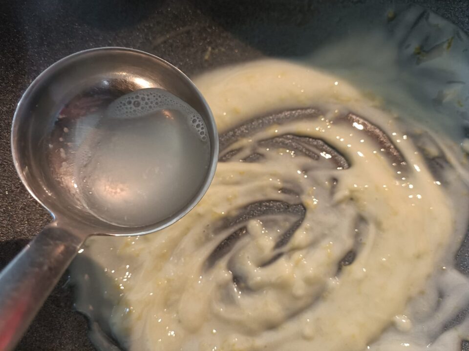 burro e acqua di cottura