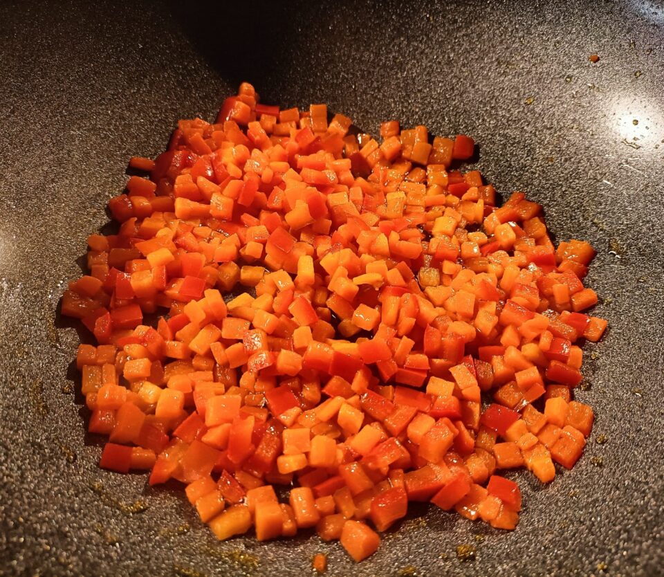 cottura cubetti di carote