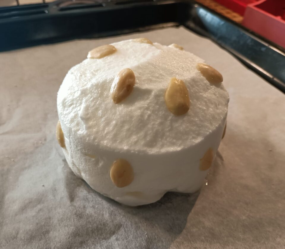 cloud cake in preparazione