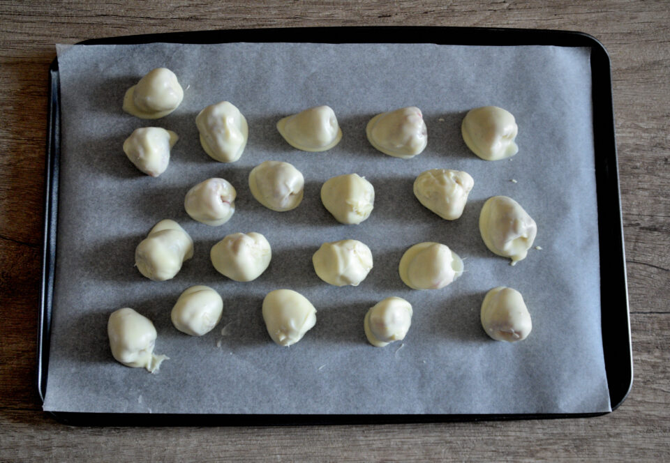 lamponi con cioccolato bianco