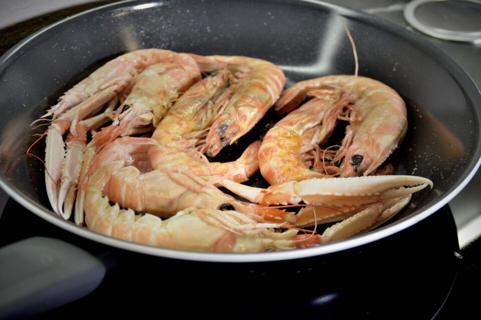 gamberi in padella