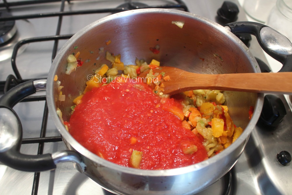 melanzane ai peperoni ricetta cucinare vegetariano Statusmamma blogGz semplice veloce economico ortaggi maggio giugno luglio