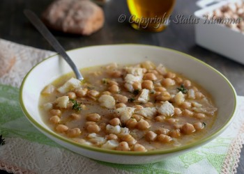 zuppa di ceci ricetta secondo confortante semplice facile con verdure pesce Statusmamma gialloblog Giallozzafferano