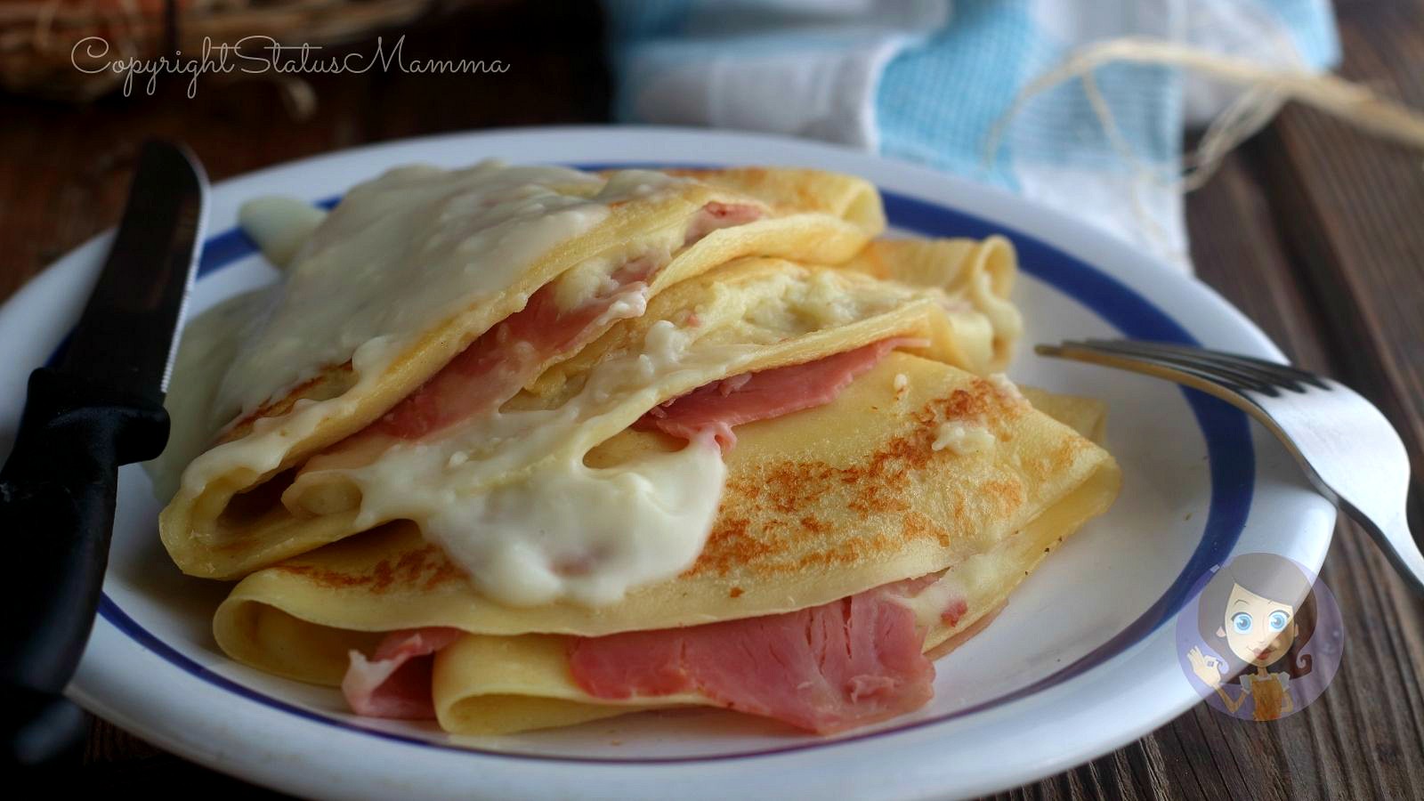 crespelle al prosciutto cotto e besciamella