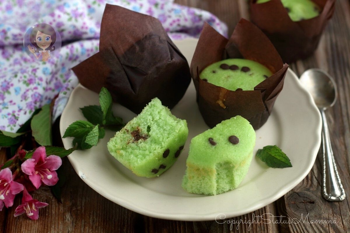 MUFFIN MENTA E GOCCE DI CIOCCOLATO 