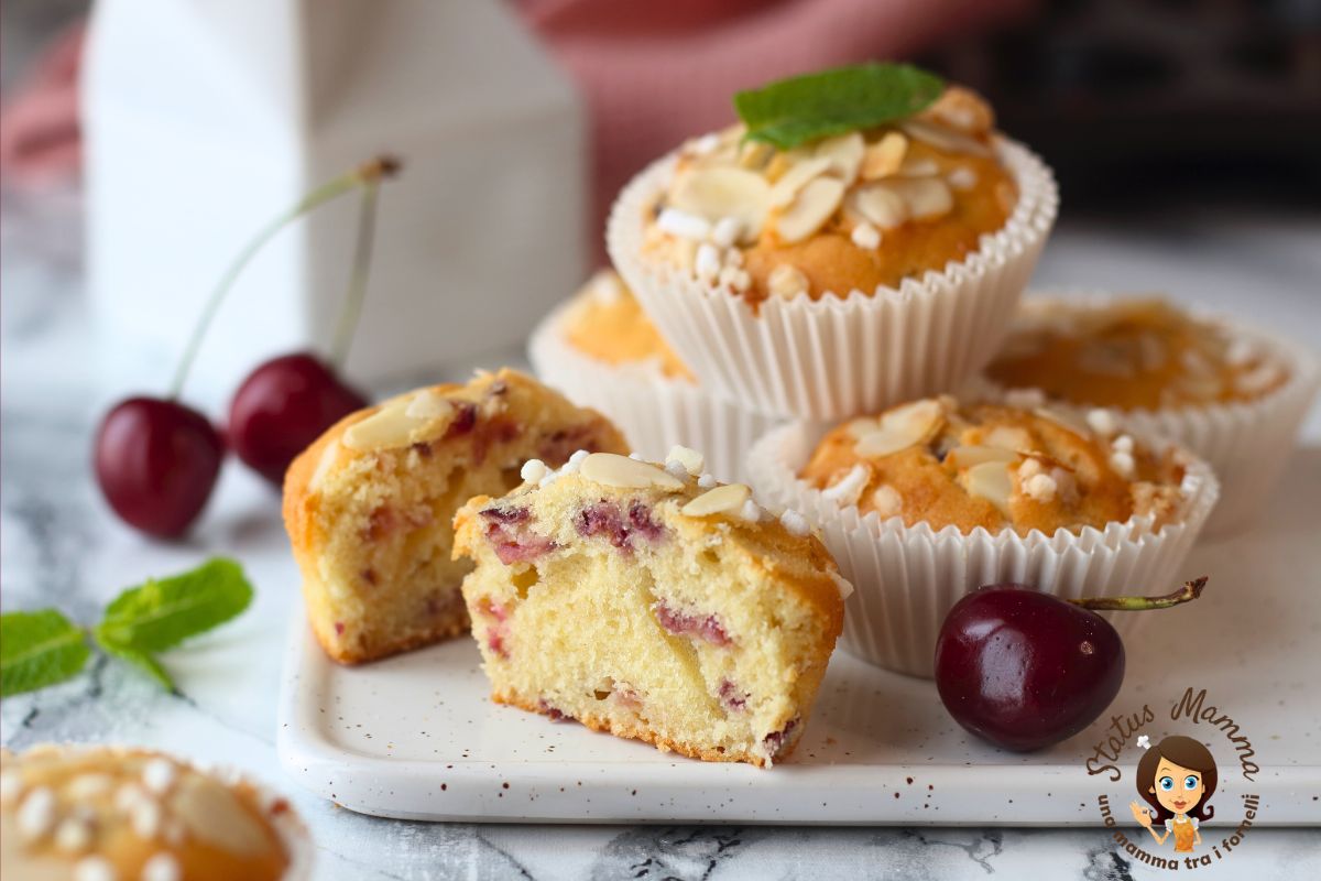CILIEGIE GOLOSE: la ricetta dei muffin con e senza il Bimby