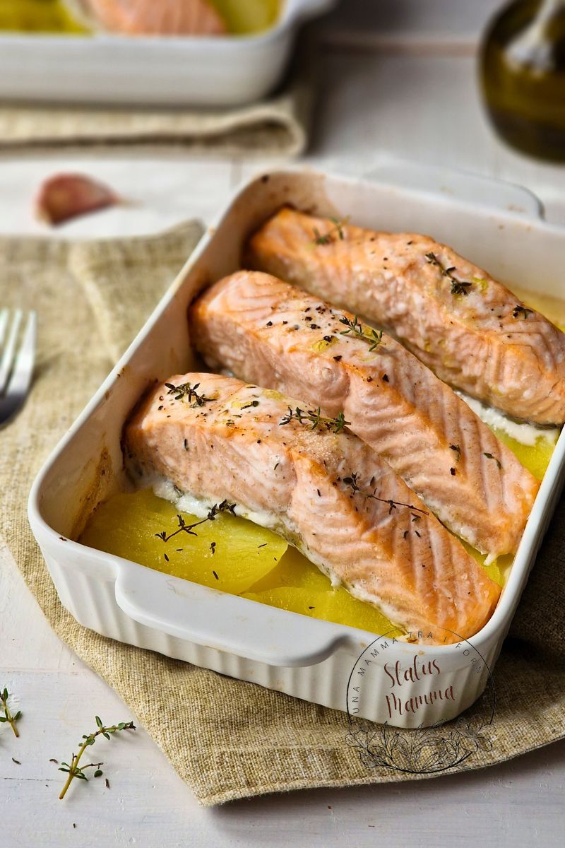 Filetto Di Salmone Al Forno Timo e Limone