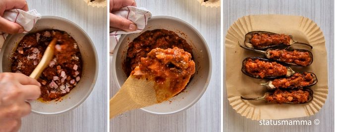 melanzane ripiene pomodoro prosciutto 