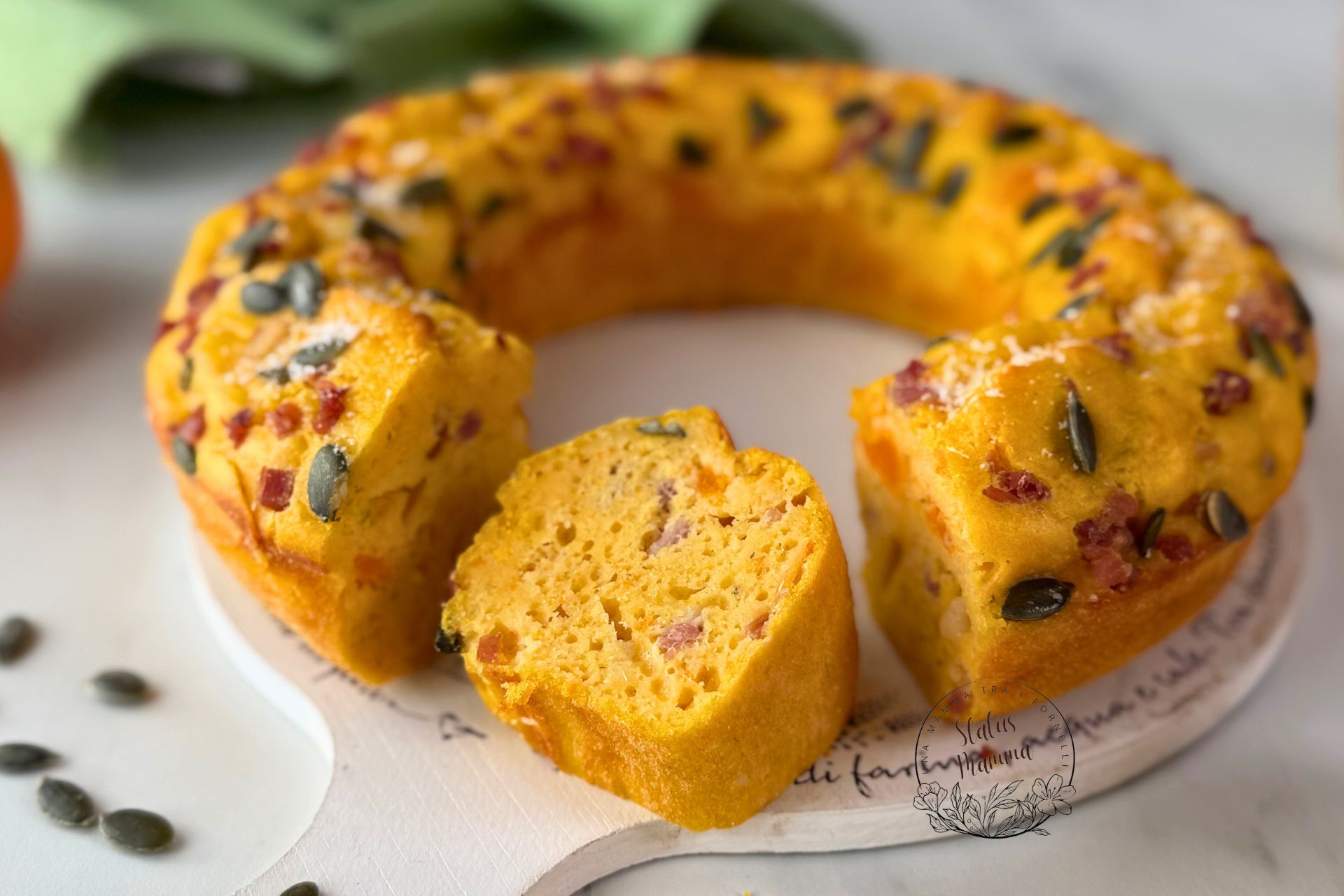 Ciambella salata alla zucca e speck al forno 1