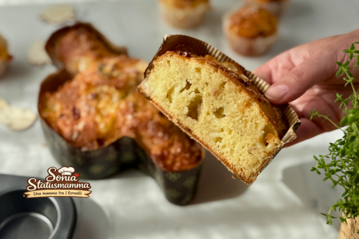 Colomba salata veloce e muffin salati soffici