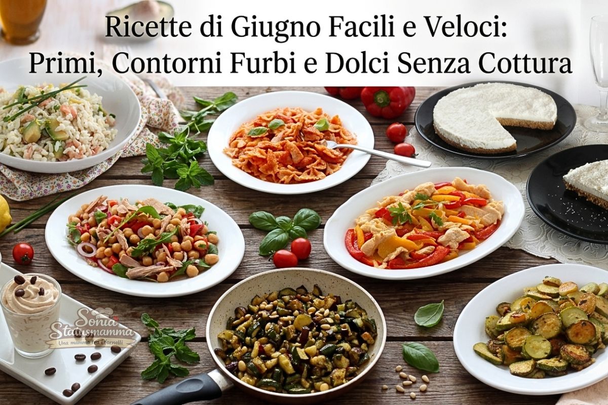 Ricette di Giugno Facili e Veloci Primi, Contorni Furbi e Dolci Senza Cottura foto orizzontale