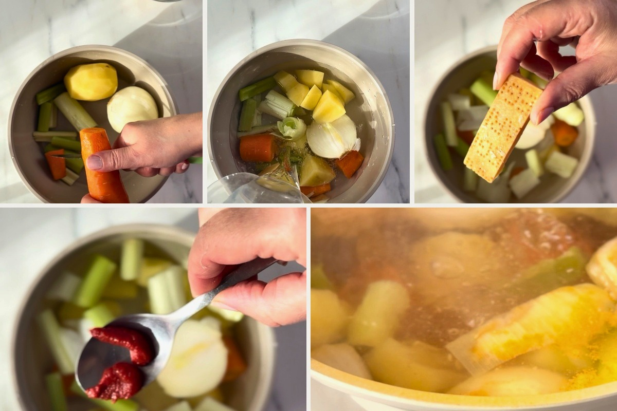Procedimento della minestrina della salute pastina in brodo 