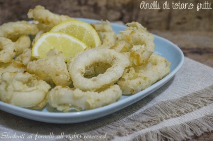 anelli di totano fritti o calamari fritti leggeri ricetta facile antipasto di pesce