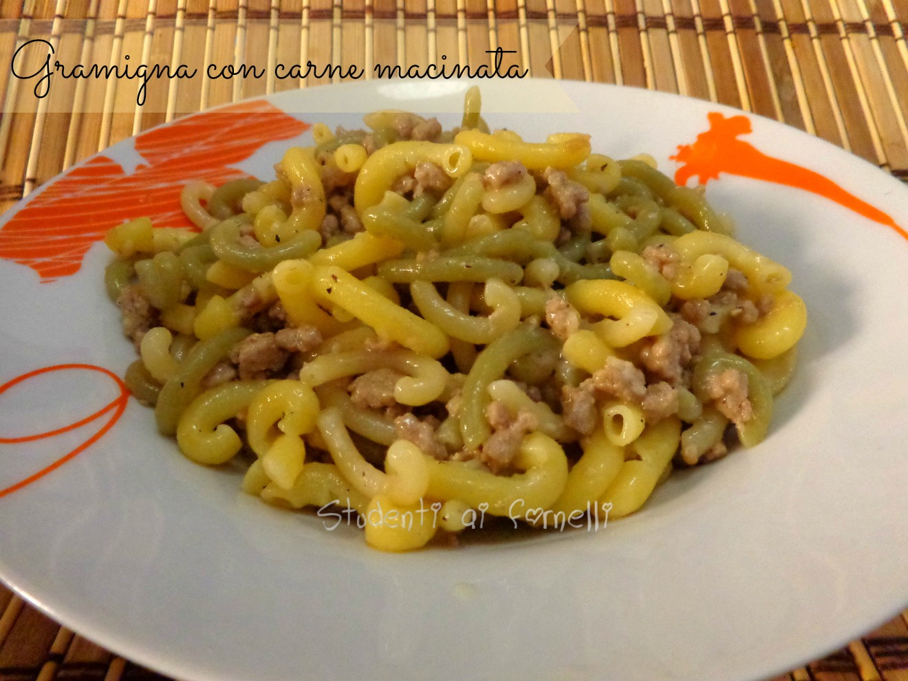 Gramigna con carne macinata in bianco ricetta primi for Ricette veloci pasta