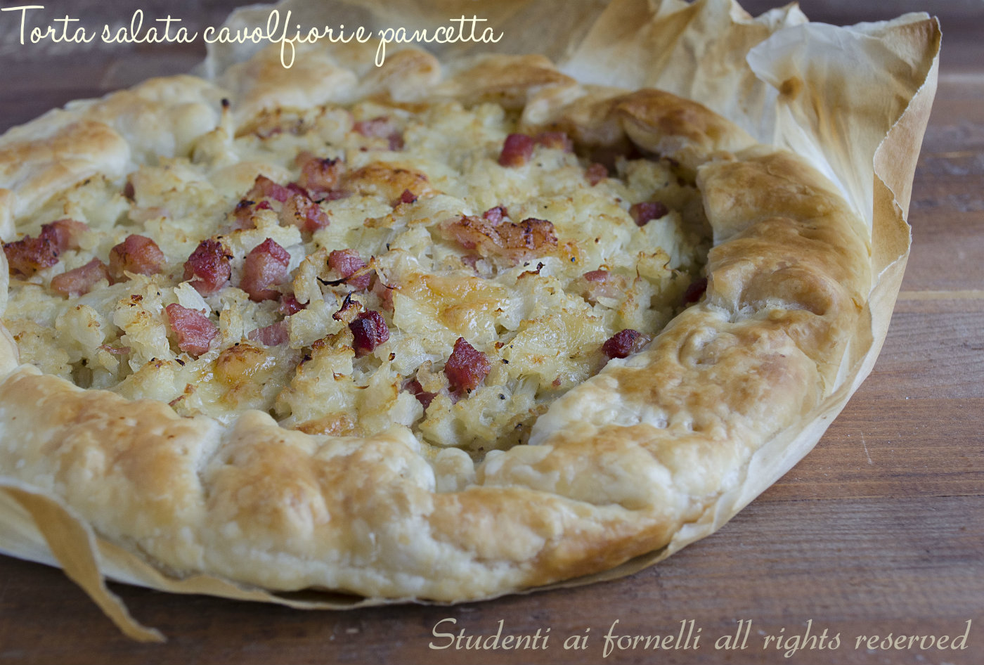 torta salata cavolfiori e pancetta ricetta sfoglia con cavolfiori