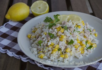 ricetta insalata di riso tonno limone e mais leggera fresca estiva veloce ricetta primo