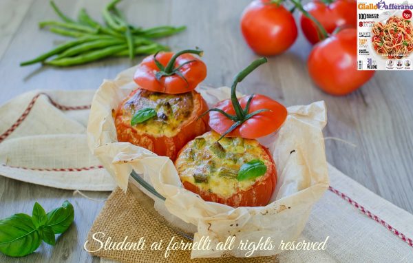 fb pomodori ripieni pesto robiola fagiolini ricetta rivista giallozafferano secondo vegetariano veloce