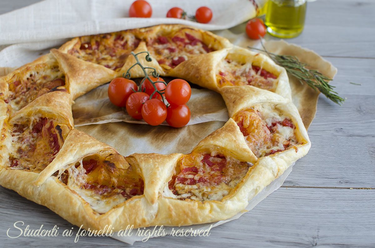 CORONA DI PASTA SFOGLIA alla pizzaiola ANTIPASTO o cena VELOCE