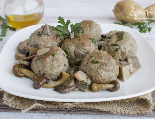 POLPETTE CON FUNGHI in PADELLA morbidissime