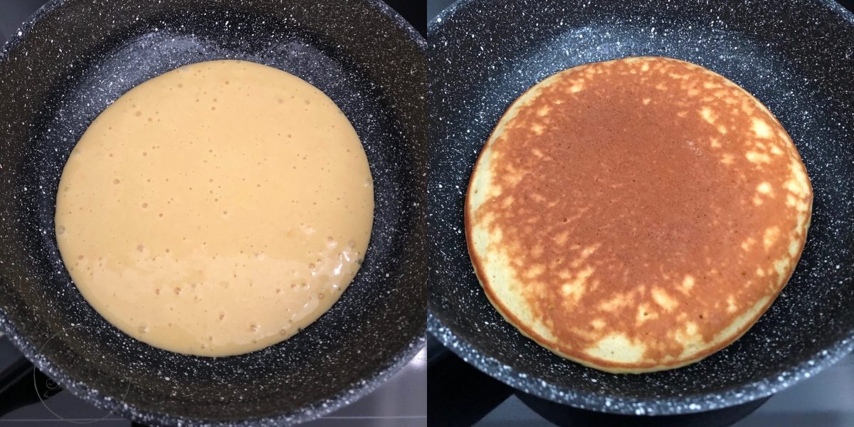 torta pancake in padella