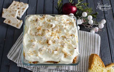 tiramisu al torrone e pandoro ricetta dolce di natale facile e veloce