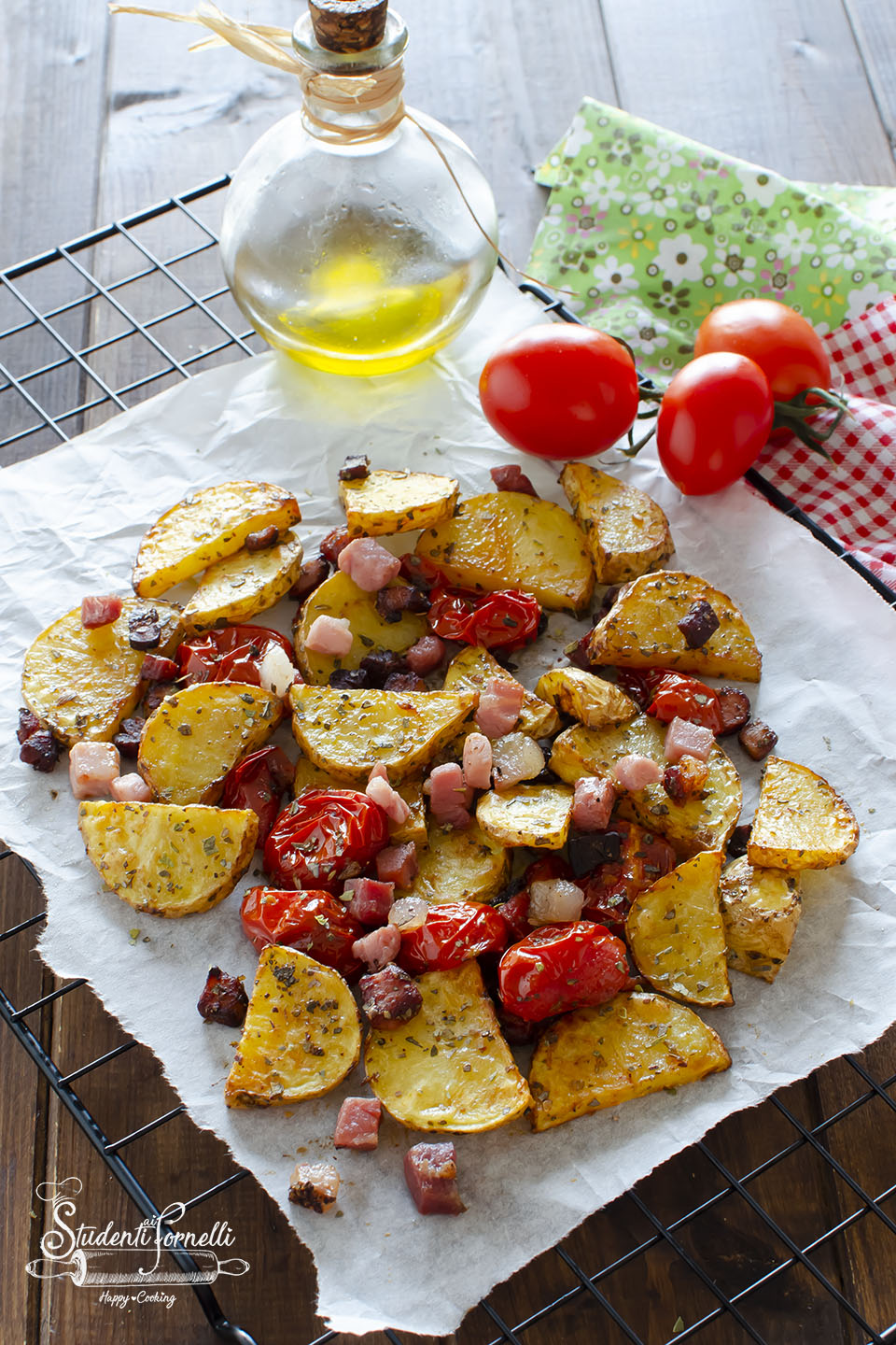 patate con speck e pomodorini ricetta contorno