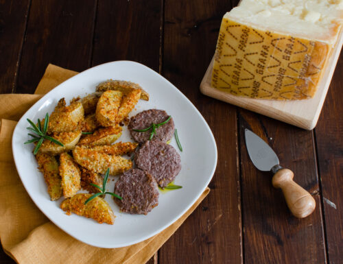 PATATE SABBIOSE AL GRANA PADANO DOP con MINI BURGER