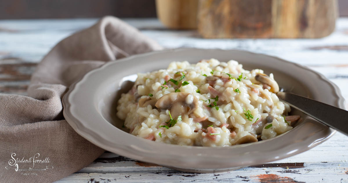 RISOTTO FUNGHI E SPECK Cremoso (Ricetta Primo Piatto)