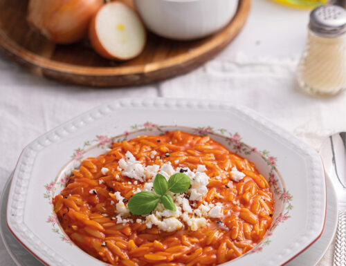 RISONI AL POMODORO CON FETA VEGAN