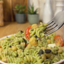 pasta al pesto di spinaci vegano