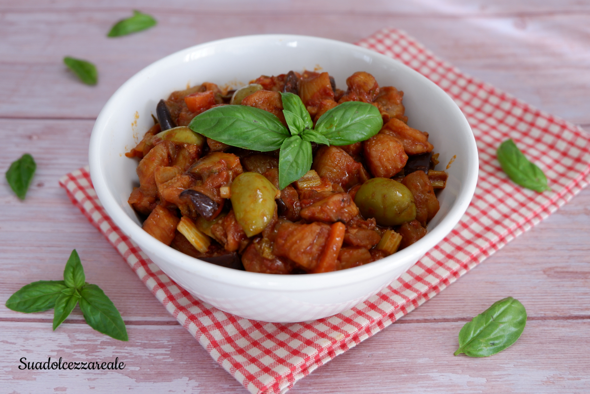 Caponata Di Melanzane Siciliana Ricetta Della Nonna Suadolcezzareale