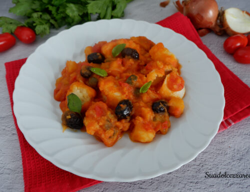 Baccalà con patate e pomodori alla siciliana