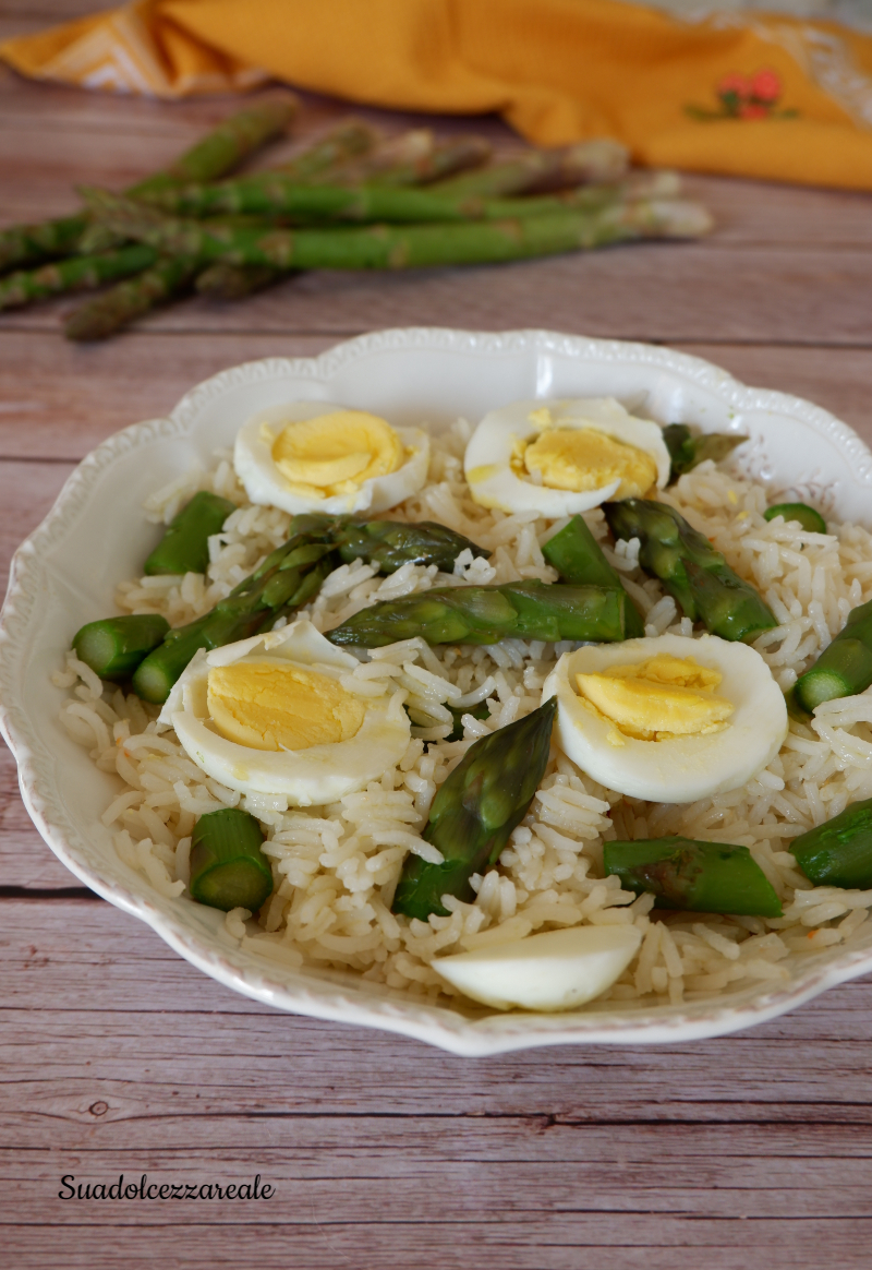 come fare insalata di riso con asparagi e uova ricetta facile 