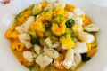 Gnocchetti all'acqua con gamberetti zucchine e zafferano