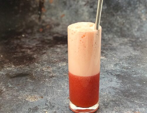 Strawberry aquafaba cocktail